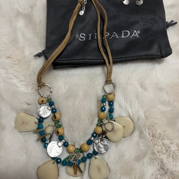 Silpada Silver Statement Necklace & Earring Set - Picture 2 of 2